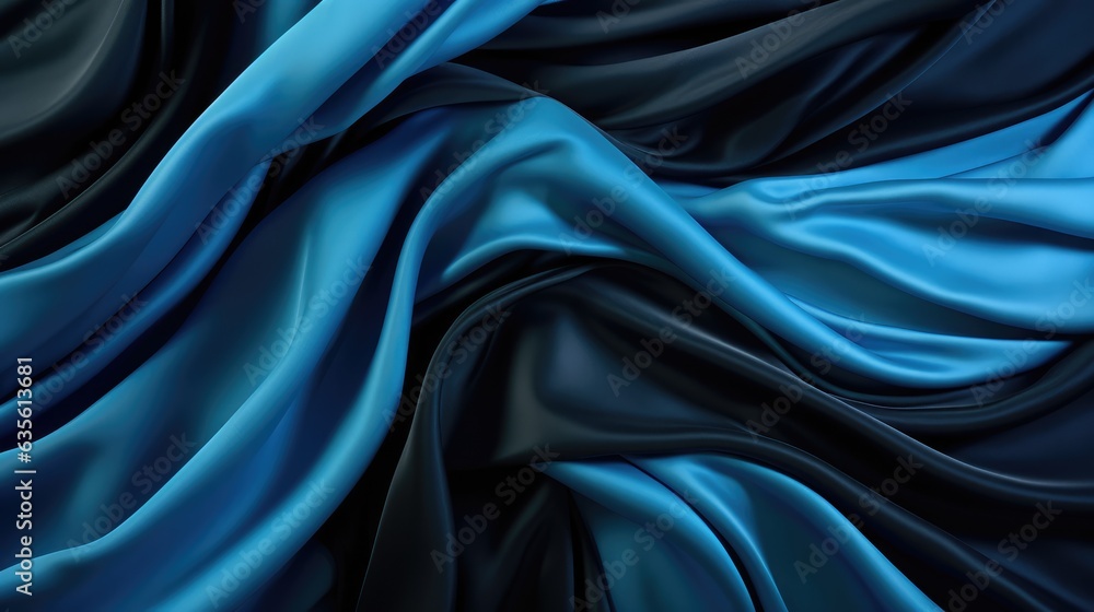 Fototapeta premium Blue-black silk