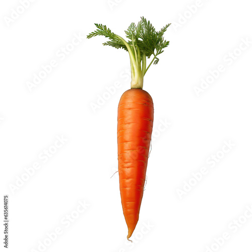 Carrot cutout isolated against white transparent background