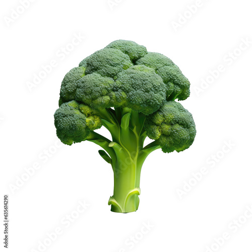 Broccoli displayed on transparent background