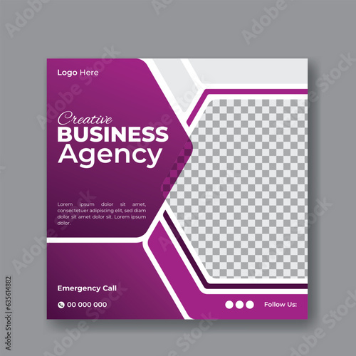 Vector corporate modern business social media post design template and Instagram advertising post and web banner design