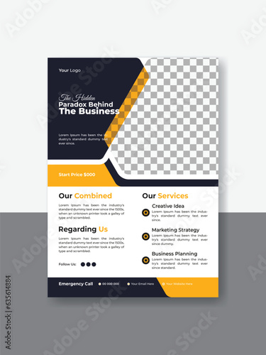 vector corporate Modern business flyer design template or brochure cover and social media advertising