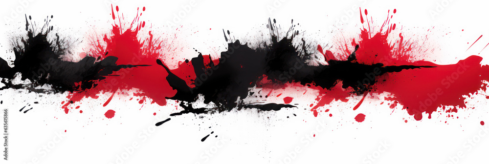 Japanese-inspired seamless background with bold black and red ink strokes Japanese-inspired seamless background with bold black and red ink strokes