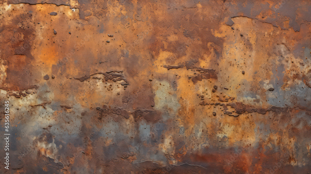 Rustic and weathered steel texture with corrosion and rust