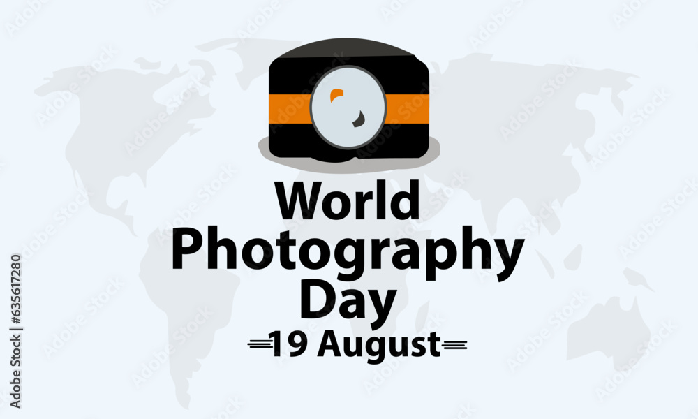 19 August is World Photography vector background 19 August is World Photography vector background