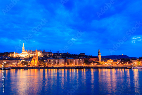 Night cityscape of Budapest  Hungary