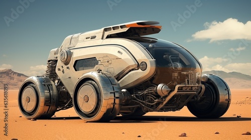 A futuristic planet rover.