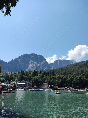 view of lake ritsa in abkhazia