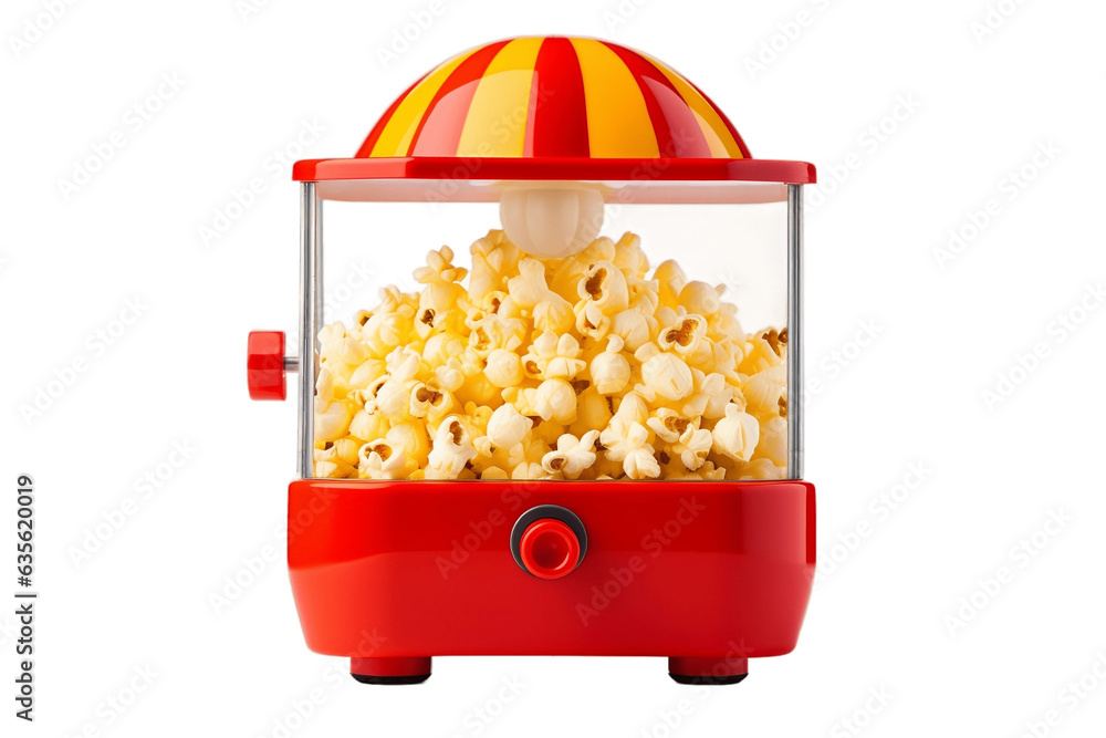 Vintage Popcorn Machine Isolated on Transparent Background. AI Stock ...