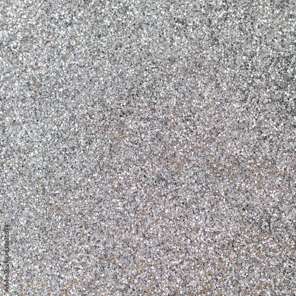Silver focused glitter texture as background Silver focused glitter texture as background