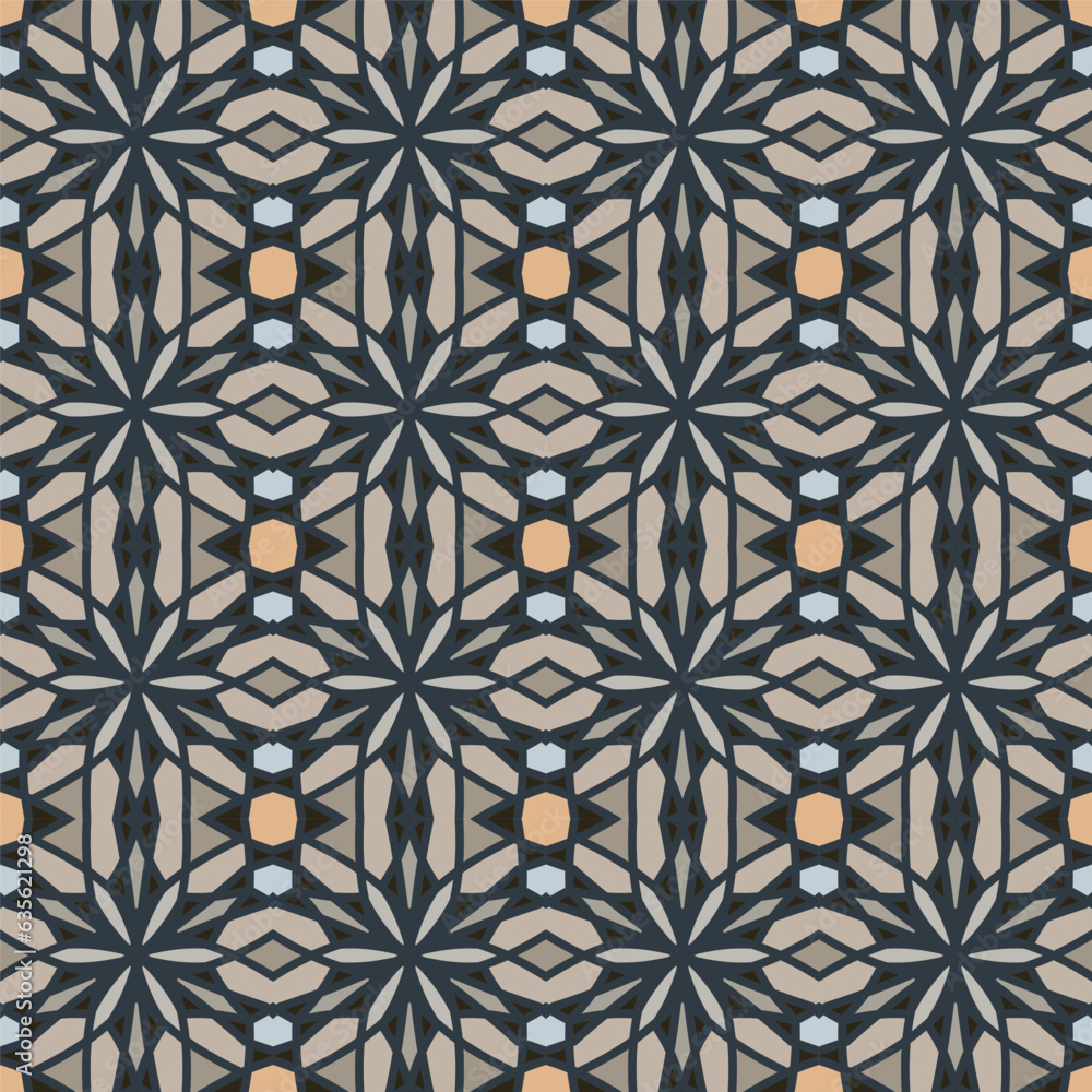 Seamless ornate pattern in Arabic style. Vector illustration.