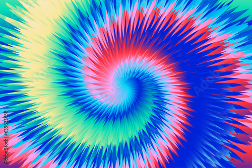 Multicolor abstract radial Tai Dai vector background