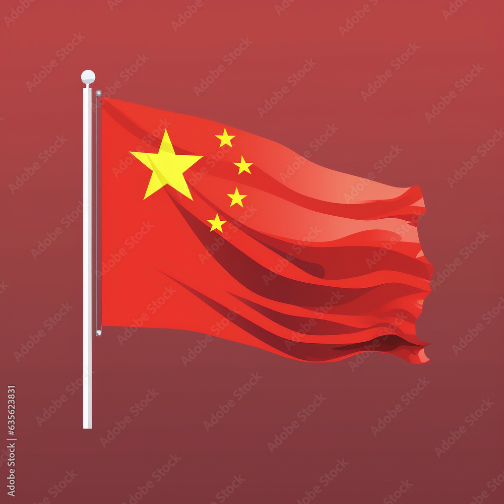 country flag illustration for China, vector style country flag illustration for China, vector style