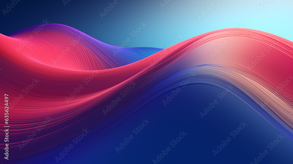 Naklejka premium modern wave background blue red orange soft blur