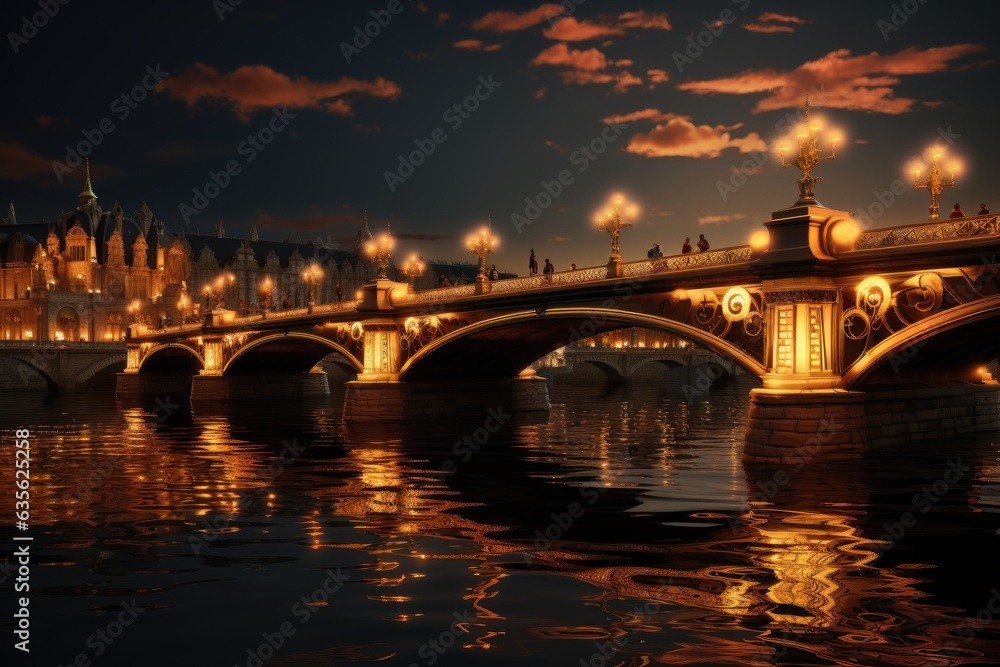 Architectural Splendor at Dusk: Celebrating the Intersection of Modern Bridges and Enchanting Evening Hues