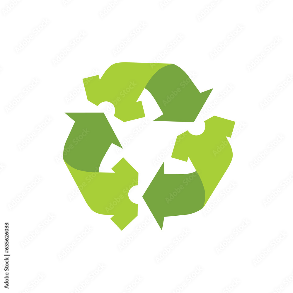 Fototapeta premium Clothes recycle icon. Sustainable fashion logo. Eco friendly concept. Vector illustration.