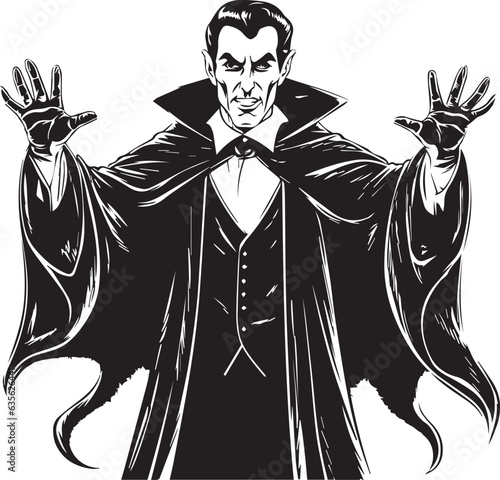 Dracula head, Scary Dracula, Vampire, Halloween Dracula, Vector illustration, SVG