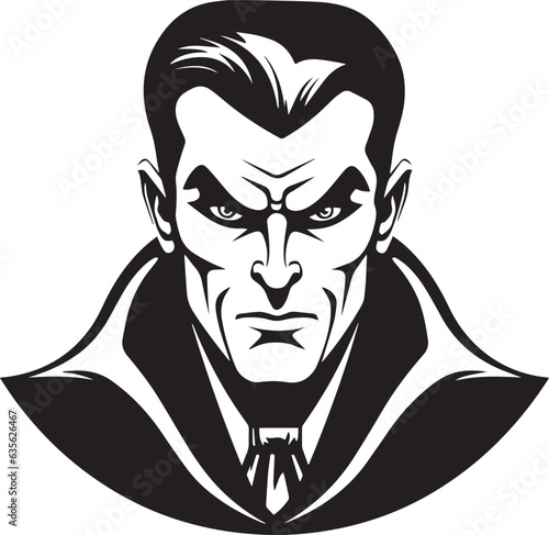 Dracula head, Scary Dracula, Vampire, Halloween Dracula, Vector illustration, SVG