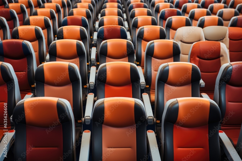 Fototapeta premium Background Of Airplane Seats