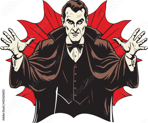 Dracula head, Scary Dracula, Vampire, Halloween Dracula, Vector illustration, SVG