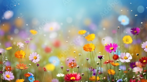 Colorful floral meadow background © ArtCookStudio