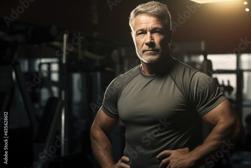 Portrait Of A Masculine Mature Man In The Gym