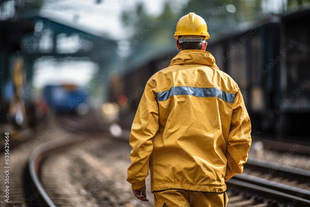 Unrecognizable Worker In A Yellow Hard Hat ai generated Unrecognizable Worker In A Yellow Hard Hat ai generated
