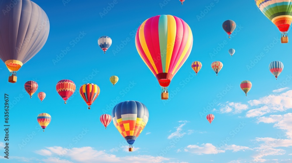 Fototapeta premium balloons in the sky. Generative AI