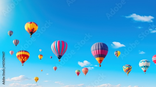 hot air balloon in sky. Generative AI