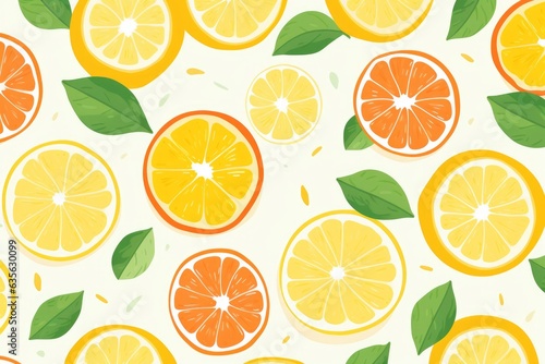 Citrus Print, Summer Fruit, Orange and lemon