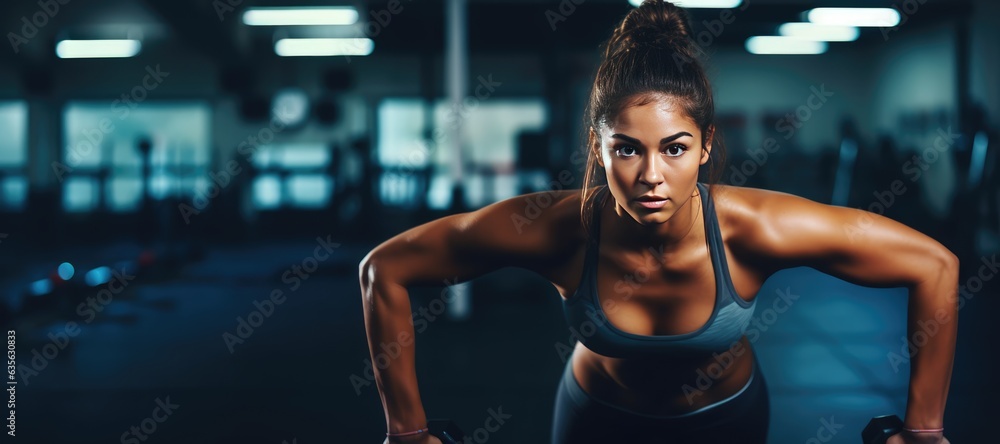 Cross-training. Woman exercising at the gym. Cross-training. Woman exercising at the gym.