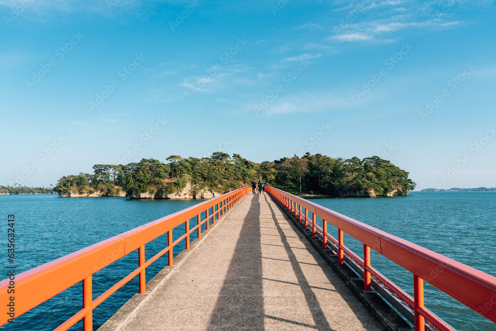 Fukuura island and Fukuurabashi Bridge in Matsushima, Miyagi, Japan