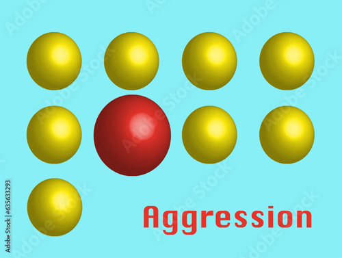 Aggression, abstract Illustration