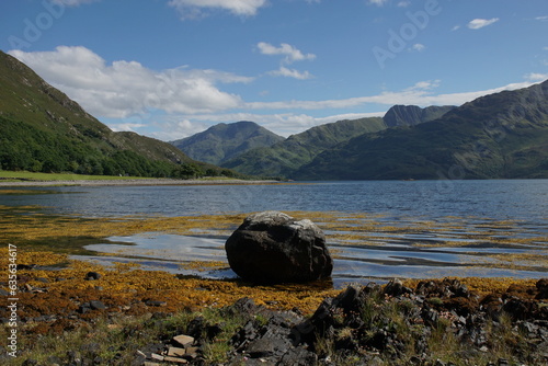 Loch Hourn from Corran towards the  Knoydart Peninsula including Stob no Muicraidh, West Highland of Scotland photo