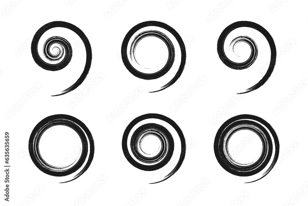 Set of Spiral Design Elements. Abstract Swirl Icons. Set of Spiral Design Elements. Abstract Swirl Icons.