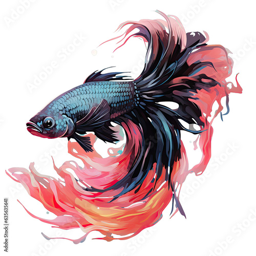transparent background for beta fish fighting