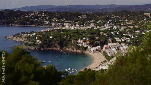 Landscape from Calella de Palafrugell and Llafranc in the foreground (Costa Brava), Katalonia, Spanien, Europe, Sep. 2021 photo