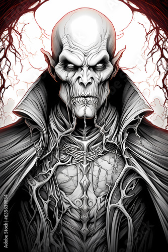 vampires, dracula, adult coloring prints, scary art, horror, vampir
