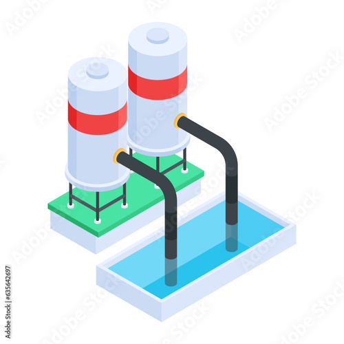 Pack of Industrial Isometric Icons 

