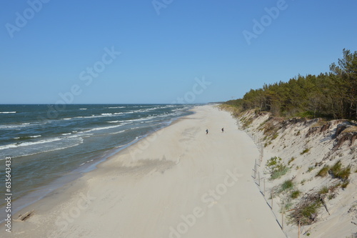 Baltic Sea coast. Rogowo. Beautiful seaside landscape. Summer holidays. 