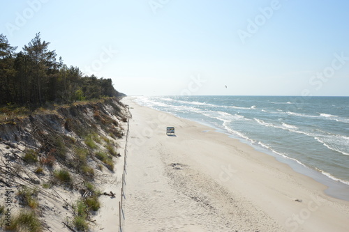 Baltic Sea coast. Rogowo. Beautiful seaside landscape. Summer holidays. 