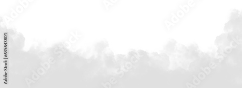 White clouds isolated on transparent background.