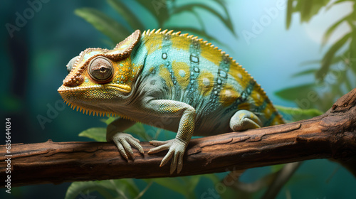 Chameleon On A Branch 