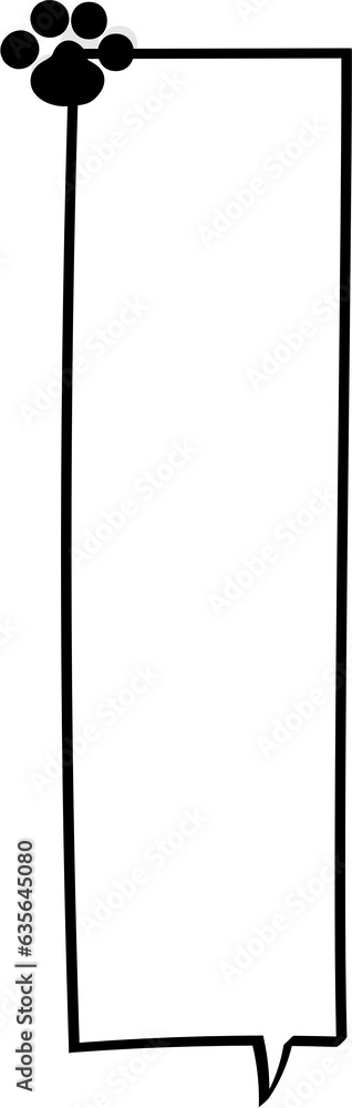 Black and white animal pet paw speech bubble balloon icon sticker memo keyword planner text box banner, flat png transparent element design Black and white animal pet paw speech bubble balloon icon sticker memo keyword planner text box banner, flat png transparent element design