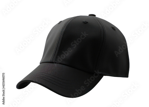 Mockup black baseball cap isolated
