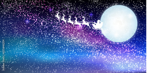 雪　クリスマス　冬　サンタ　背景