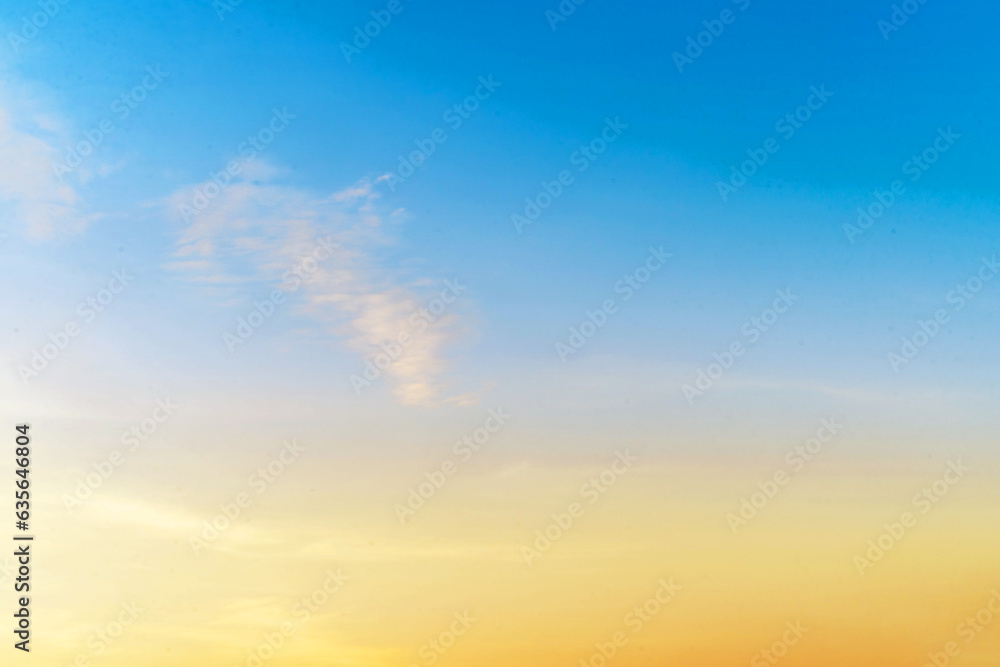 Colorful cloudy sky at sunset. Gradient color. Sky texture, abstract nature background Phuket Thailand.