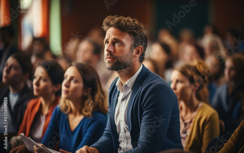 Attentive student listening in a lecture - AI Generated