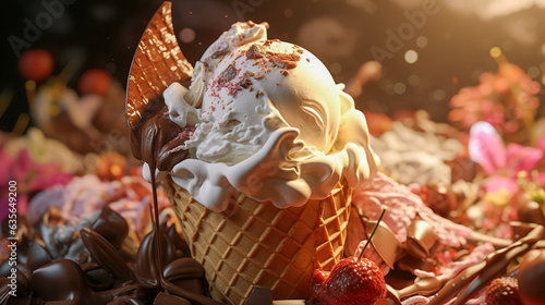 Ice Cream With Chocolate