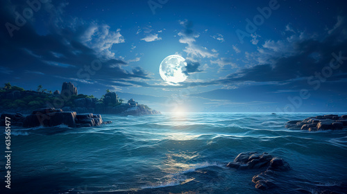 Moon Over Sea