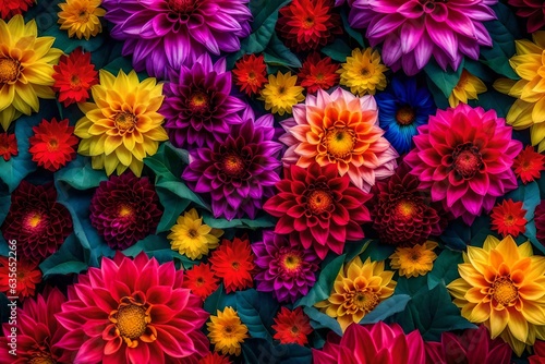colorful flowers background nature wallpaper © Bea